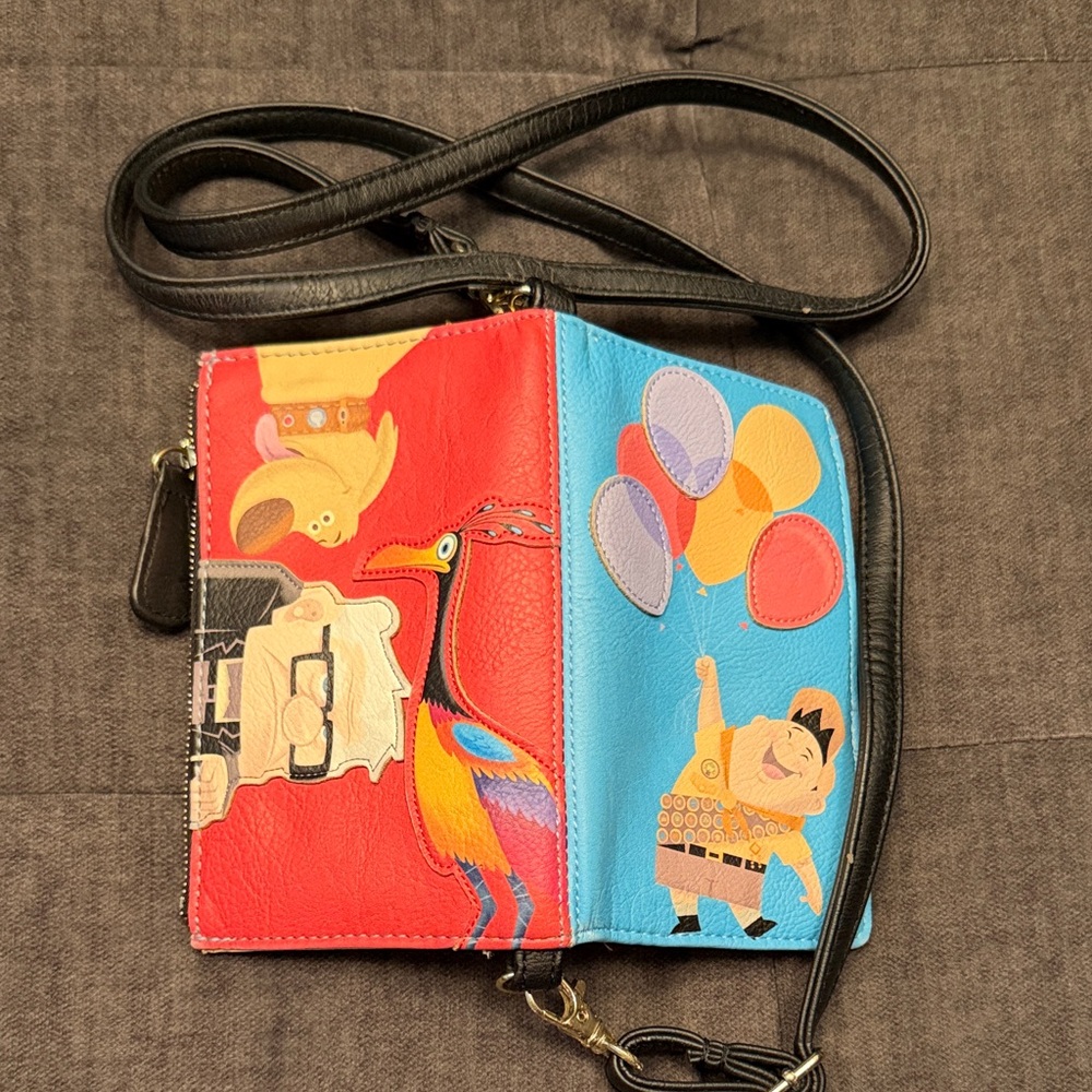 Colorful Cartoon Print Pixar Up Crossbody Bag Loungefly from Disney